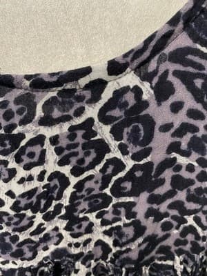 Max Mehra Blue/ Lilac Animal Print Dress Size Med - Thumbnail 7