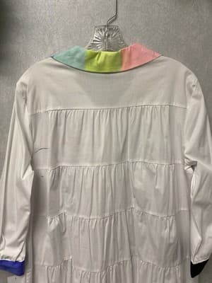 Revamped White Multi Button Down Dress With Pockets Size Large - Thumbnail 7
