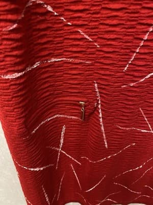 Revamped Red/White Knit Hand painted Pocketed Dress Size 1X - Thumbnail 5