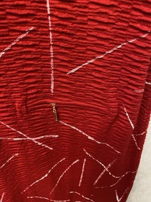 Revamped Red/White Knit Hand painted Pocketed Dress Size 1X - Thumbnail 6