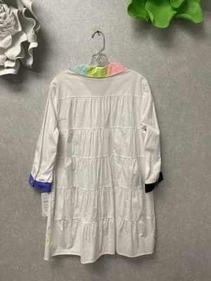 Revamped White Multi Button Down Dress With Pockets Size Large - Thumbnail 6