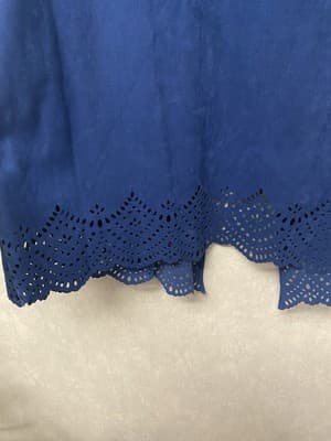 Alfred Dunner Blue Cardigan Microsuede Size 14 - Thumbnail 5