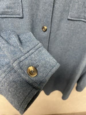 Susan Graver Blue Jacket/Top Button Up Front Size Large - Thumbnail 3