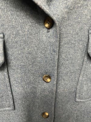 Susan Graver Blue Jacket/Top Button Up Front Size Large - Thumbnail 4