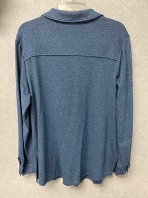 Susan Graver Blue Jacket/Top Button Up Front Size Large - Thumbnail 7