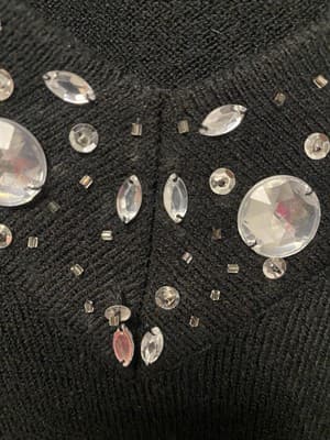 Carolyn Taylor Women’s Black Stoned Neck Sweater Size 3X - Thumbnail 3