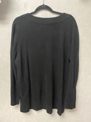 Carolyn Taylor Women’s Black Stoned Neck Sweater Size 3X - Thumbnail 5