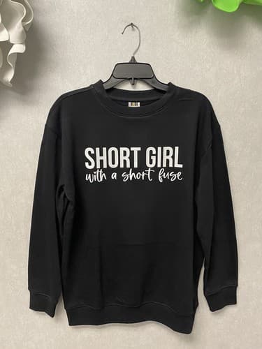 Custom Sweatshirt In Black And White Size Medium - Image 1