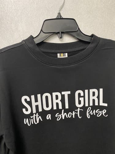 Custom Sweatshirt In Black And White Size Medium - Thumbnail 2