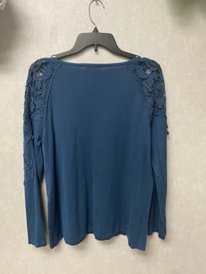Roz & Ali Turquoise Pull on Blouse Size XL - Thumbnail 4