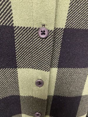 Denim & Co Green/Black Plaid Jacket/Top Size Large - Thumbnail 4