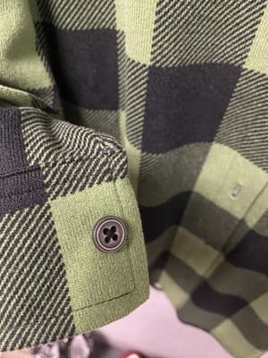 Denim & Co Green/Black Plaid Jacket/Top Size Large - Thumbnail 5