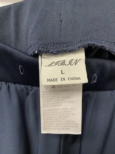 Ljbjn Navy/Grey Cargo Joggers Size Large No Drawstring - Thumbnail 7