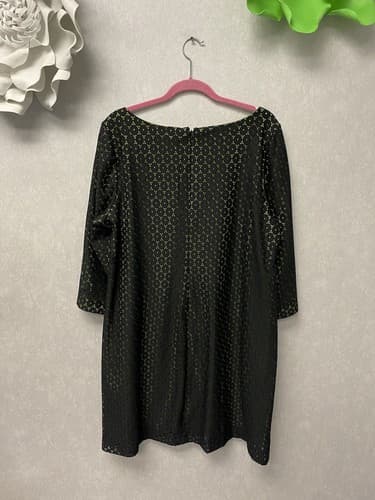 Avenue Black/Lime Lace Overlay Dress Size 18/20 - Thumbnail 5