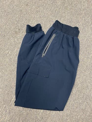 Ljbjn Navy/Grey Cargo Joggers Size Large No Drawstring - Image 1