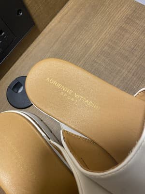 Adrienne Vittadini Sandals Womens White Faux Leather Provence Platform Slide 10 - Thumbnail 2