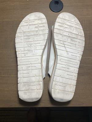 Adrienne Vittadini Sandals Womens White Faux Leather Provence Platform Slide 10 - Thumbnail 6