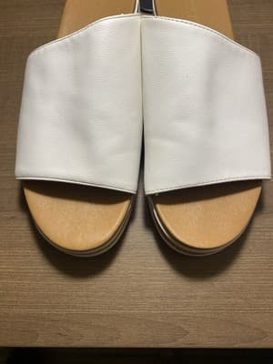 Adrienne Vittadini Sandals Womens White Faux Leather Provence Platform Slide 10 - Thumbnail 3