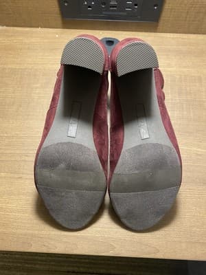 New Direction Ladies High Heel Booties Burgundy Wine PeepToe Size 10 - Thumbnail 6