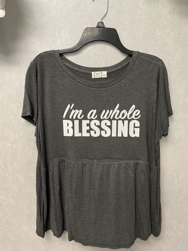 Custom Maurices Gray Lightweight Short Sleeve T-Shirt Size Large I’m A Whole… - Image 1