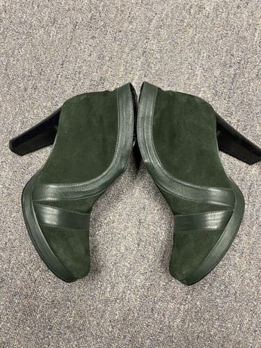 Sam Pendro Green Seude Boots Size 6.5 (37) - Thumbnail 5