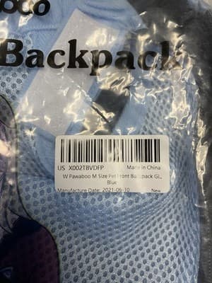 Pawaboo Pet Carrier Backpack, Adjustable Pet Front Cat Dog Carrier Sky Blue - Thumbnail 3