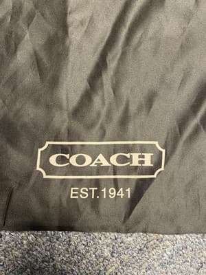 Coach Purse Dust Bag Satin Drawstring Brown Cloth 23.5”x 19" Storage Bag (Clean) - Thumbnail 2
