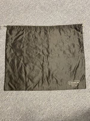 Coach Purse Dust Bag Satin Drawstring Brown Cloth 23.5”x 19" Storage Bag (Clean) - Image 1