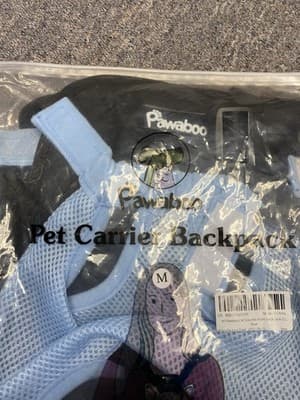 Pawaboo Pet Carrier Backpack, Adjustable Pet Front Cat Dog Carrier Sky Blue - Thumbnail 4