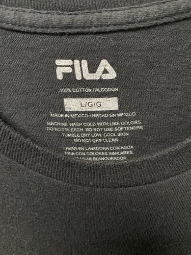 Fila graphic short sleeve tee shirt Black/Red mens size Large sport athletic - Thumbnail 3