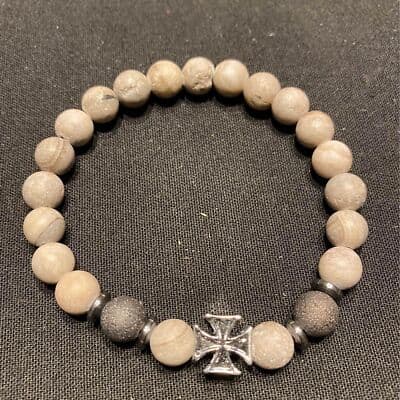 Grey and Silver Stoned Bracelet - Image 1