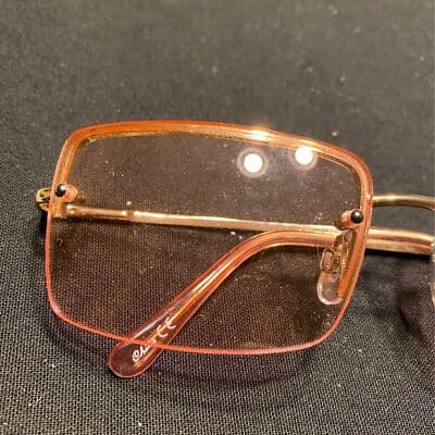 Pink and Gold Rimless Sunglasses - Thumbnail 2