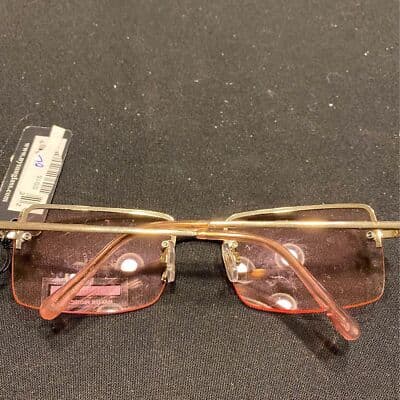 Pink and Gold Rimless Sunglasses - Thumbnail 3