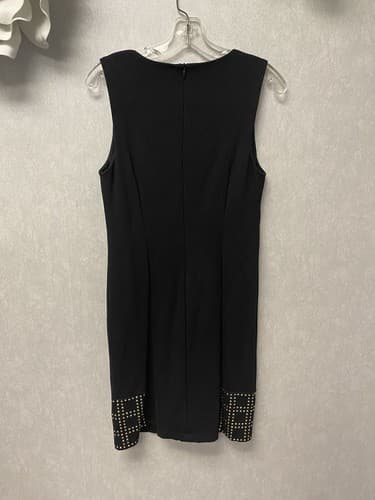 Premise Dress Size 8 Gold Studded Black Sleeveless Dress - Thumbnail 5