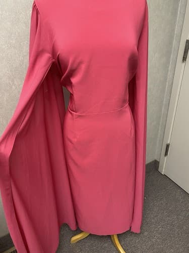 RIVER ISLAND Bright Dress high neck Split Sleeve midi dress. sz 22 - Thumbnail 2