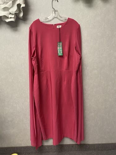 RIVER ISLAND Bright Dress high neck Split Sleeve midi dress. sz 22 - Thumbnail 3
