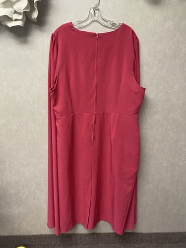 RIVER ISLAND Bright Dress high neck Split Sleeve midi dress. sz 22 - Thumbnail 10