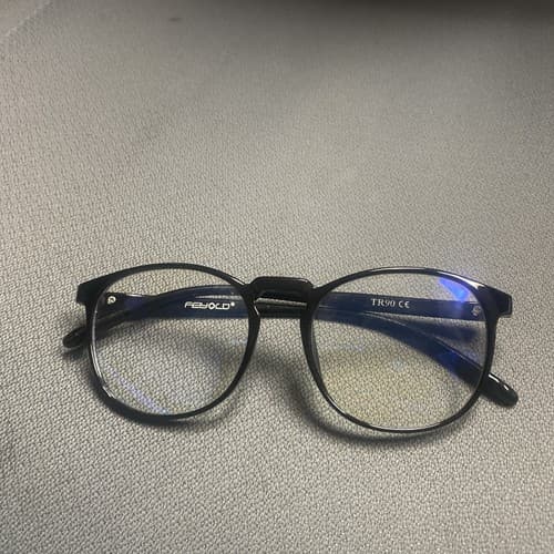 Feiyold TR90 Eyeglasses Optical Frame Glasses Full Rim Black - Image 1