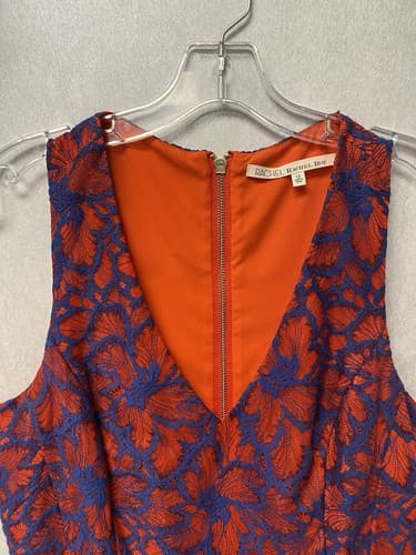 Rachel Roy Women's Red/Blue Two-Tone Lace Fit & Flare Dress Size 12 - Thumbnail 4