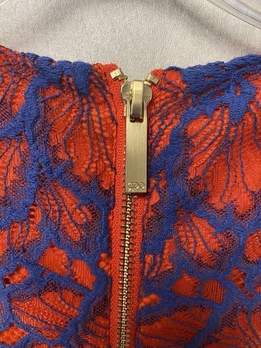 Rachel Roy Women's Red/Blue Two-Tone Lace Fit & Flare Dress Size 12 - Thumbnail 6