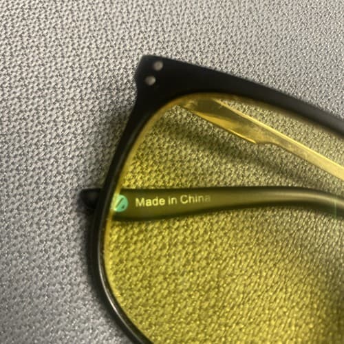 Zenni Black Metal Rim Eyeglasses Frames Yellow Lens - Thumbnail 3