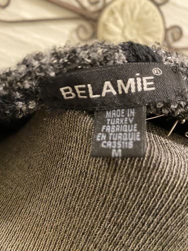 Belamie Pullover Black And Silver Sweater Sz Med - Thumbnail 4