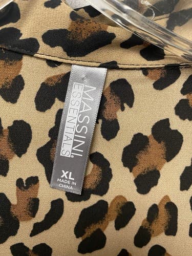 Massini Shirt Animal Print Long Sleeve Blouse Size Xl - Thumbnail 3