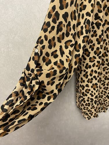 Massini Shirt Animal Print Long Sleeve Blouse Size Xl - Thumbnail 5
