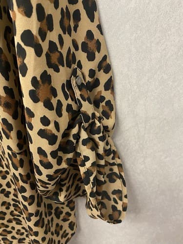 Massini Shirt Animal Print Long Sleeve Blouse Size Xl - Thumbnail 9