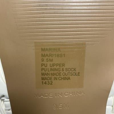 Steve Madden Marina Square Toe Sandals Womens 9.5 White Braided Strap Beachy - Thumbnail 4