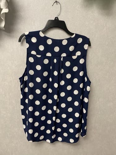 Pixley Blue/White Polka Dot Top Size XL - Thumbnail 5
