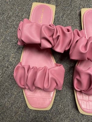 Circus NY by Sam Edelman Iggy Pink Ruched Slide Sandals Size 9.5 - Thumbnail 2