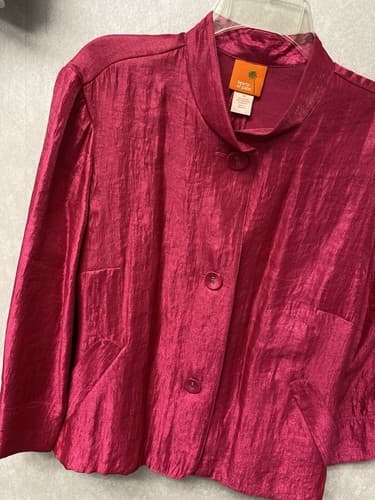 Heart Of Palm Pink Pocketed Blazer Size 16 - Thumbnail 2