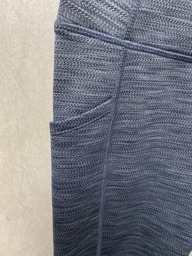 Mondetta Leggings Womens S High Waist Side Pockets Recycled Fabric Striped Gray - Thumbnail 3